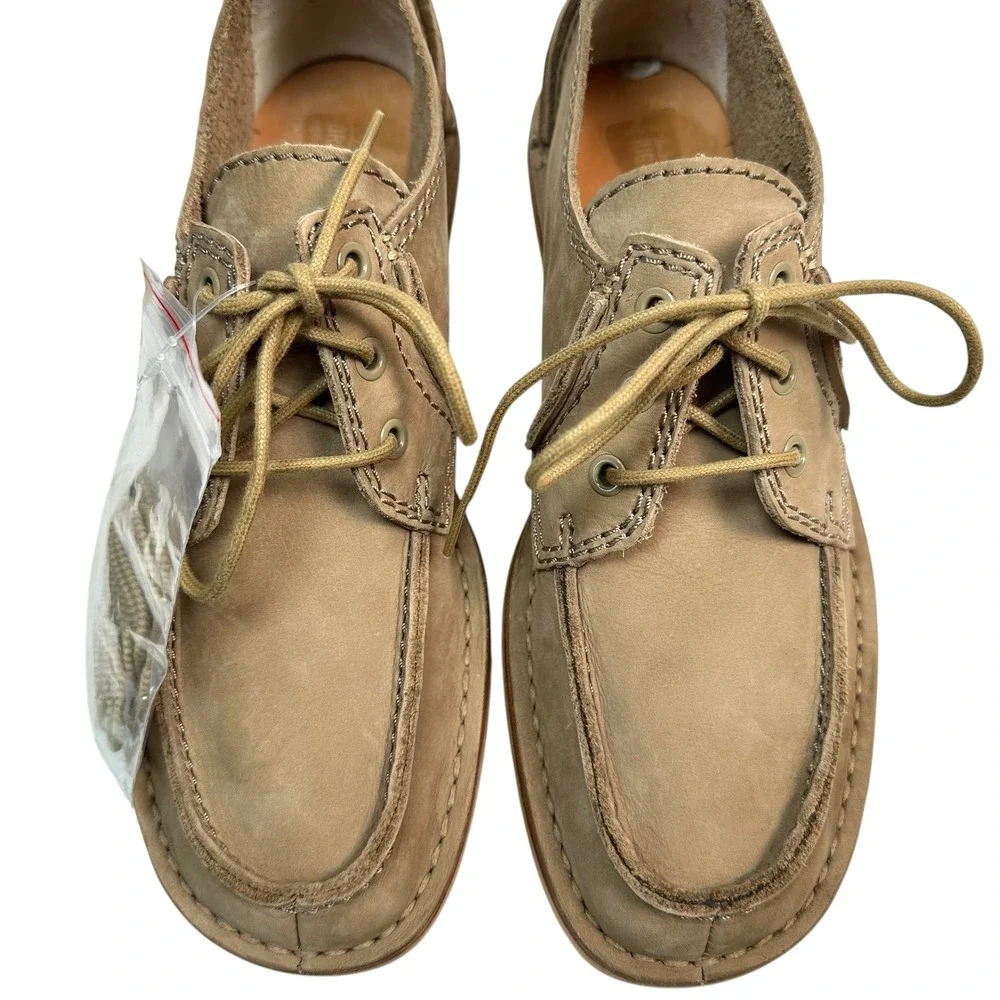 Clarks Shoes Artisan Veldta Auburon Platform Moccasin Nubuck Taupe 10‎ Gorpcore